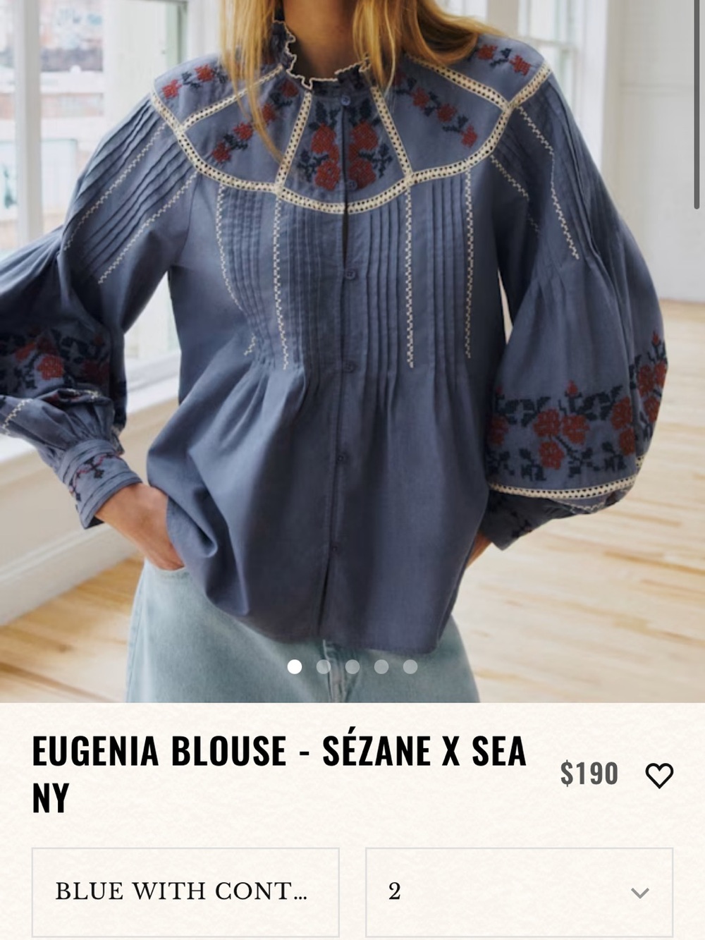 Sezane x Sea NY Eugenia Blouse